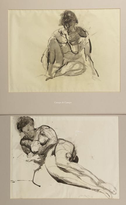 HENDRICKX JOS 1906-1971  -  Due opere su carta, Nu