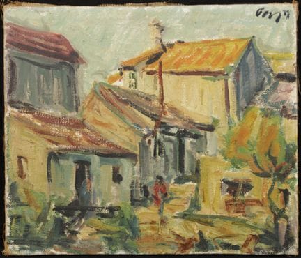 CIRIC MILORAD 1912-1994  -  Vue de rue  Olie op do