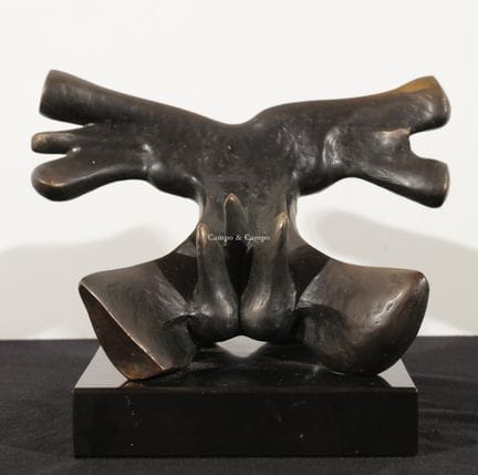 蒙泰恩·罗兰 1932-1993  -  抽象人物  青铜。Bronze  签名：Sig. 1977