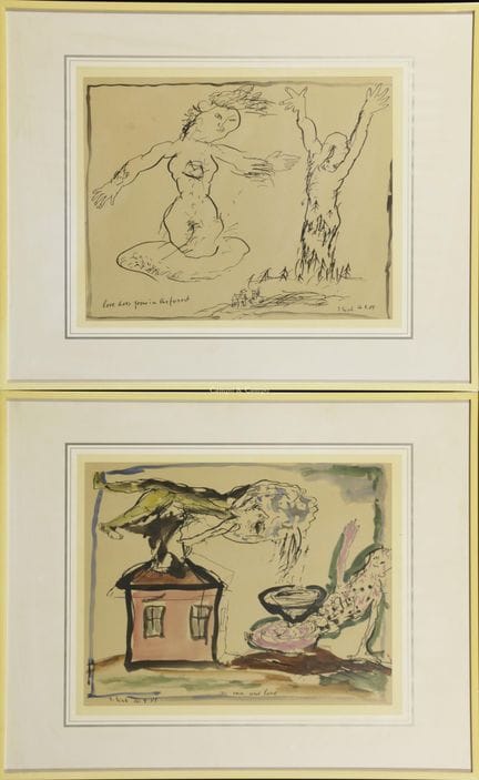EISCH ERWIN 1927-2022  -  Lot de deux œuvres sur p
