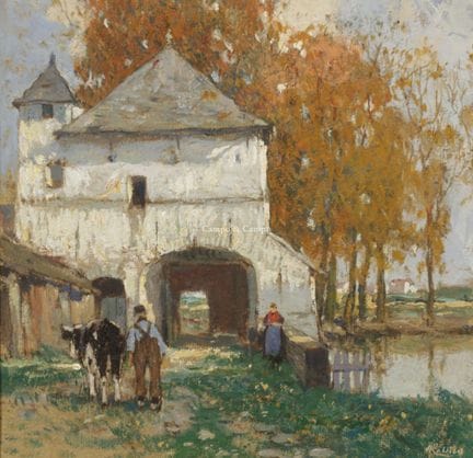 CASSIERS HENRI 1858-1944  -  Le retour  Olie op ka