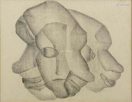 潘策尔·达尔马·梅琳达 1923-1996  -  《塔拉萨 17：复发》  炭笔画。纸本炭笔画  