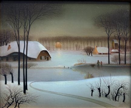 KUPPENS, JAN, 1922-2000  -  Invierno  Óleo sobre t