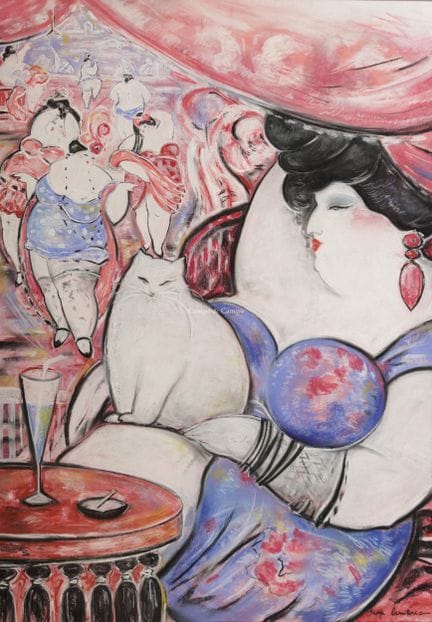 CAMILOVIC SANJA 1951  -  Pastel op papier. Pastel 