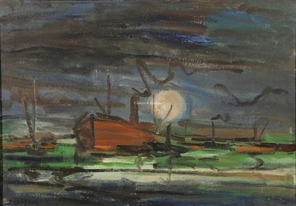 MOUS JOSEPH 1896-1968  -  Barcos a la luz de la lu