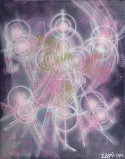 SOOS JOSKA 1921-2008  -  "L'Ecarlate"  Olio su tel
