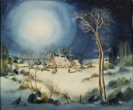 MOLINA DANIELLE 1939  -  Paisaje invernal animado 