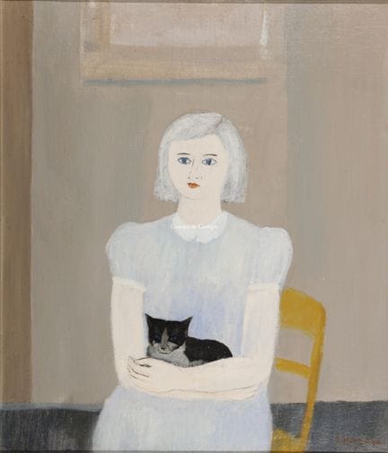 HOOGSTEYNS, ENERO DE 1935-2022  -  Niña con gato  