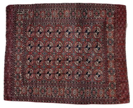 TAPPETO TURKMENO (ordito, trama e pelo in lana), T