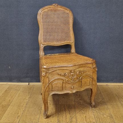 Louis XV period wickerwork COMMODITE CHAIR in beec