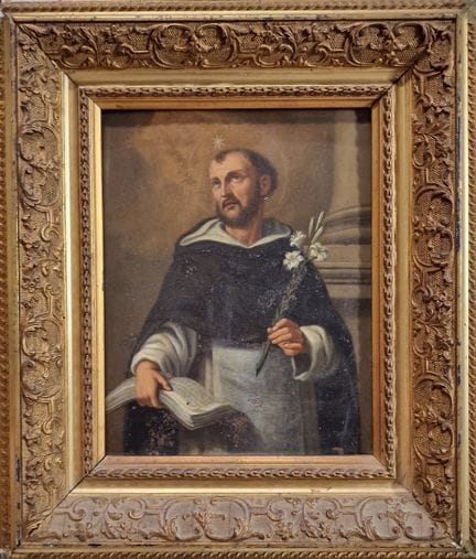 17TH-CENTURY SCHOOL 
Saint Dominic 
OIL ON COPPER 