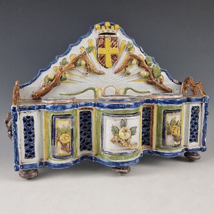 GRANDE CALAMAIO - Italia, XIX secolo, in maiolica 