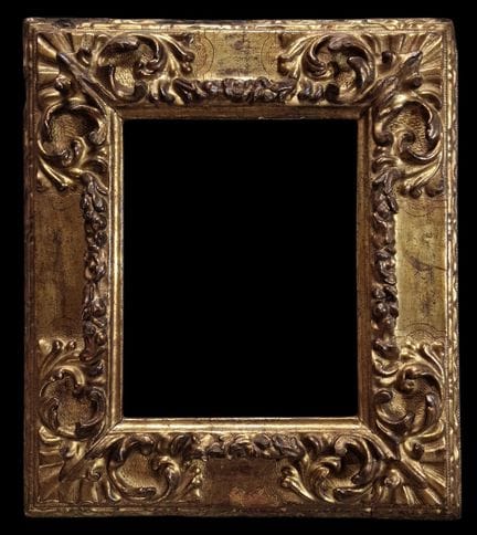 17th-century Spanish (?) frame made of carved and 