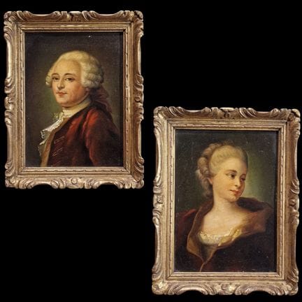NELLO STILE DI JEAN-HONORÉ FRAGONARD 
Ritratti a m