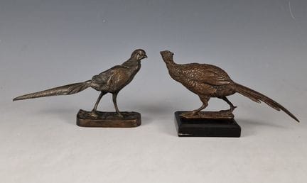 STATUETTE EINES FASANS UND EINER FASANIN Um 1900, 