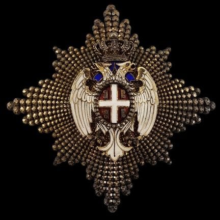 SERBIA - ORDINE DELL'AQUILA BIANCA - PLACCA DI GRA