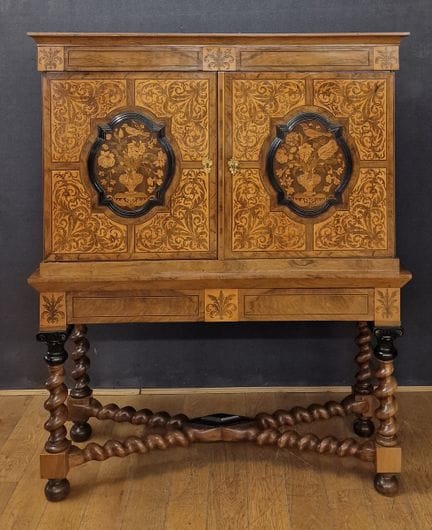 LARGE 17th-Century Dauphiné-Style Inlaid Cabinet i