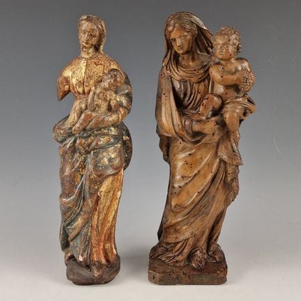 ZWEITEILIGES SET MIT JUNGFRAU-MIT-KIND-FIGUREN aus