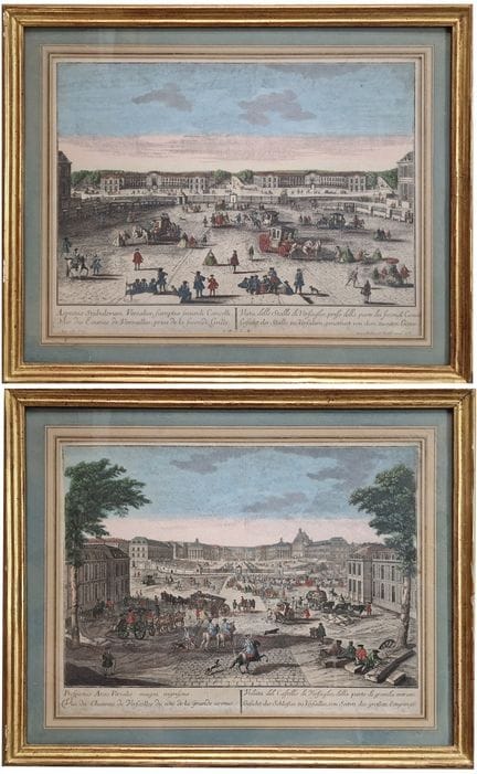 PAIR OF EIGHTEENTH-CENTURY COLOR ETCHINGS
Views of