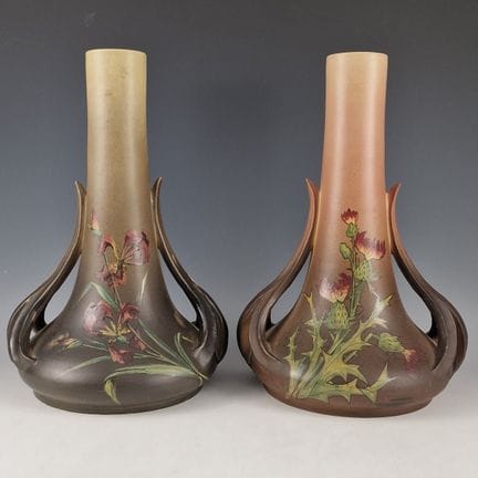 Jean MASSIER (1877-1937)
DEUX VASES aux chardons e
