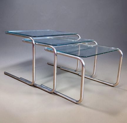 DESIGN, um 1970 
SET AUS 3 INEINANDER SCHIEBBAREN 