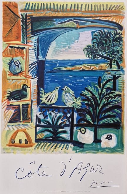 Pablo PICASSO (1881-1973)
AFFICHE COTE D'AZUR 
Hen