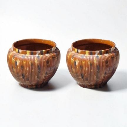 Clément MASSIER (1844/45-1917)
PAIRE DE CACHE-POTS