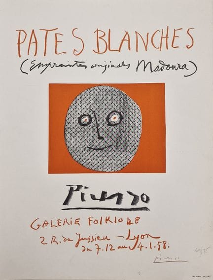 D'après Pablo PICASSO 
"Pâtes blanches" (empreinte