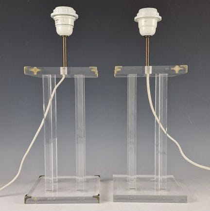 David LANGE (20th Century)
PAIR OF "Cristal" TABLE