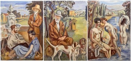 André FAVORY (1888-1937)
Peintre devant la fontain