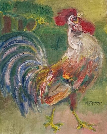 Blasco MENTOR (1919-2003)
Le Coq 
HUILE SUR TOILE
