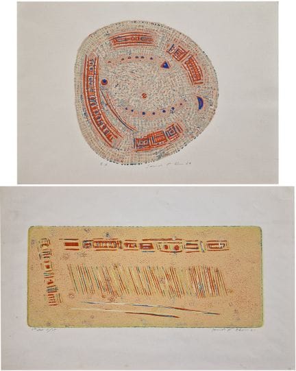 Seund Ja RHEE (1918-2009)
DEUX ESTAMPES EN COULEUR