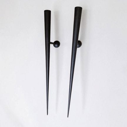 DESIGN circa 1980
PAIR OF TORCH-STYLE WALL SCONCES