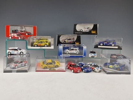 CONJUNTO DE 15 COCHES EN MINIATURA DEL RALLY DE MO