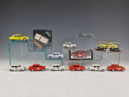 CONJUNTO DE 13 COCHES EN MINIATURA DEL RALLY DE MO