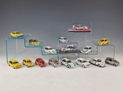 CONJUNTO DE 15 COCHES EN MINIATURA DEL RALLY DE MO