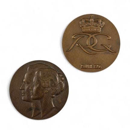 MÓNACO - DOS MEDALLAS DE BRONCE COMEMORATIVAS de l