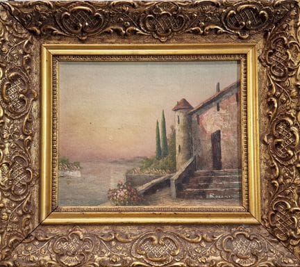 ROSSINI (XX secolo) 
Veduta di un palazzo in riva 