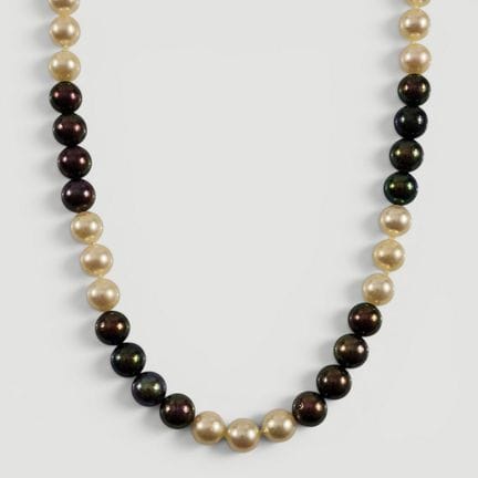 COLLAR DE PERLAS DE CULTIVO EN DOS TONOS Moderno 
