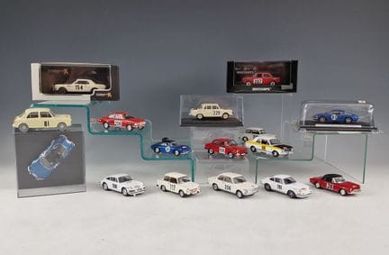 CONJUNTO DE 15 COCHES EN MINIATURA DEL RALLY DE MO
