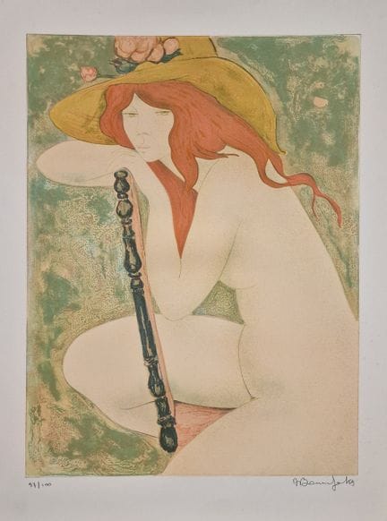 Alain BONNEFOIT (1937)
Desnudo con sombrero
LITOGR