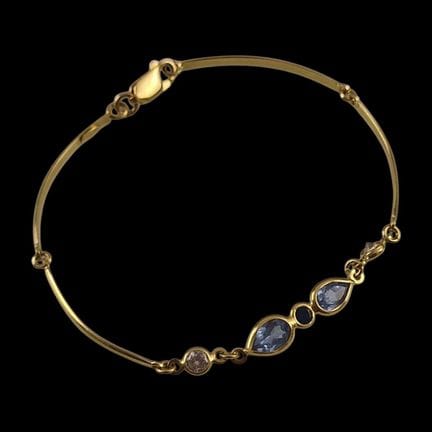 PULSERA ARTICULADA moderna de oro amarillo de 750 