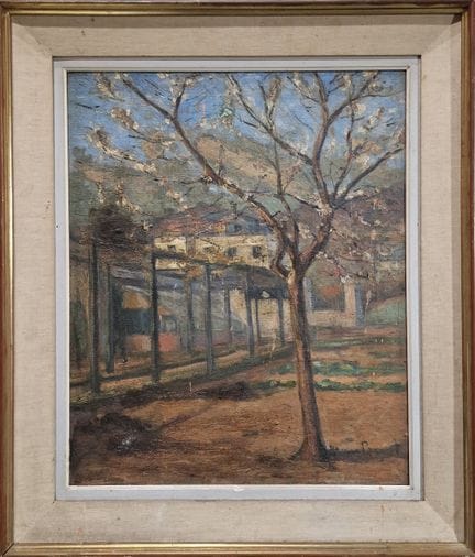 Jean PERRET (1910-2003)
Vista de una finca y un in
