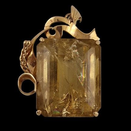 COLGANTE, de alrededor de 1900, de oro rosa de 750