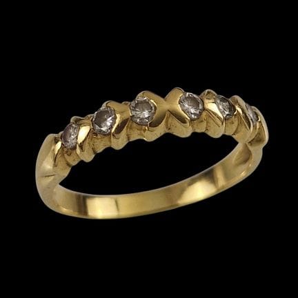 ANILLO DE LIGAZO de mediados del siglo XX, de oro 