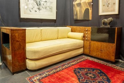 Coin salon Art déco en bois d'une essence particul