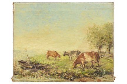 huile sur toile, signature illisible

P. V. SALEN 