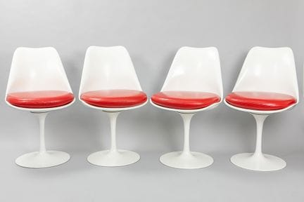 serie di quattro sedie “Tulip” attribuite a Eero S