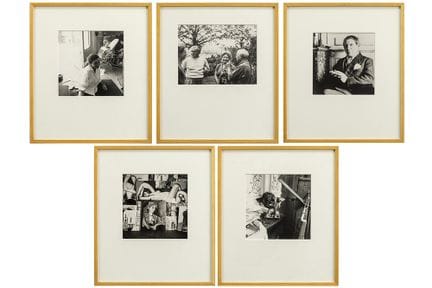 Fünf Schwarz-Weiß-Fotografien von André Gomez mit 
