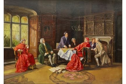 XXe siècle, huile sur panneau – signée « C. Mercie